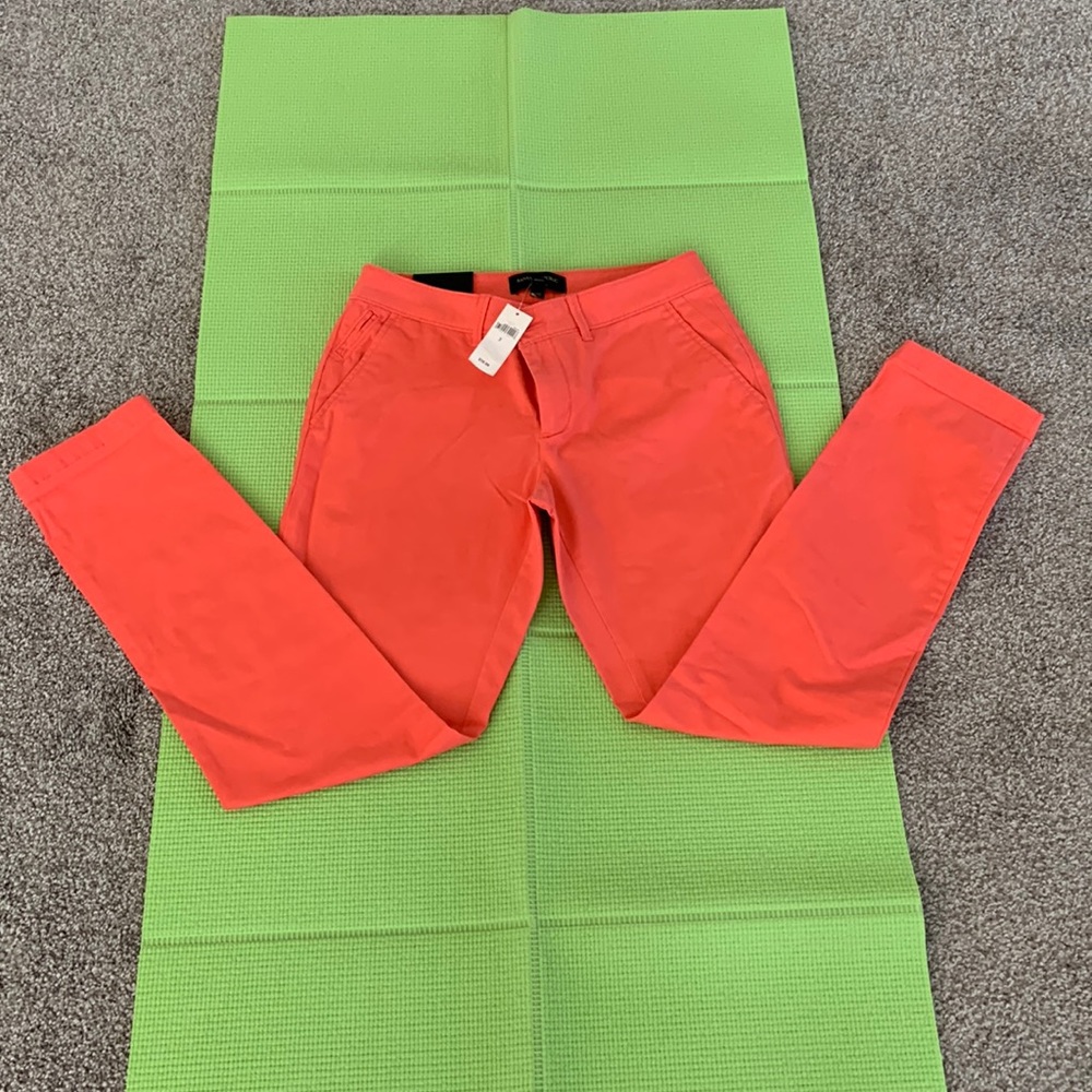 Banana Republic coral orange “girlfriend “ pants.